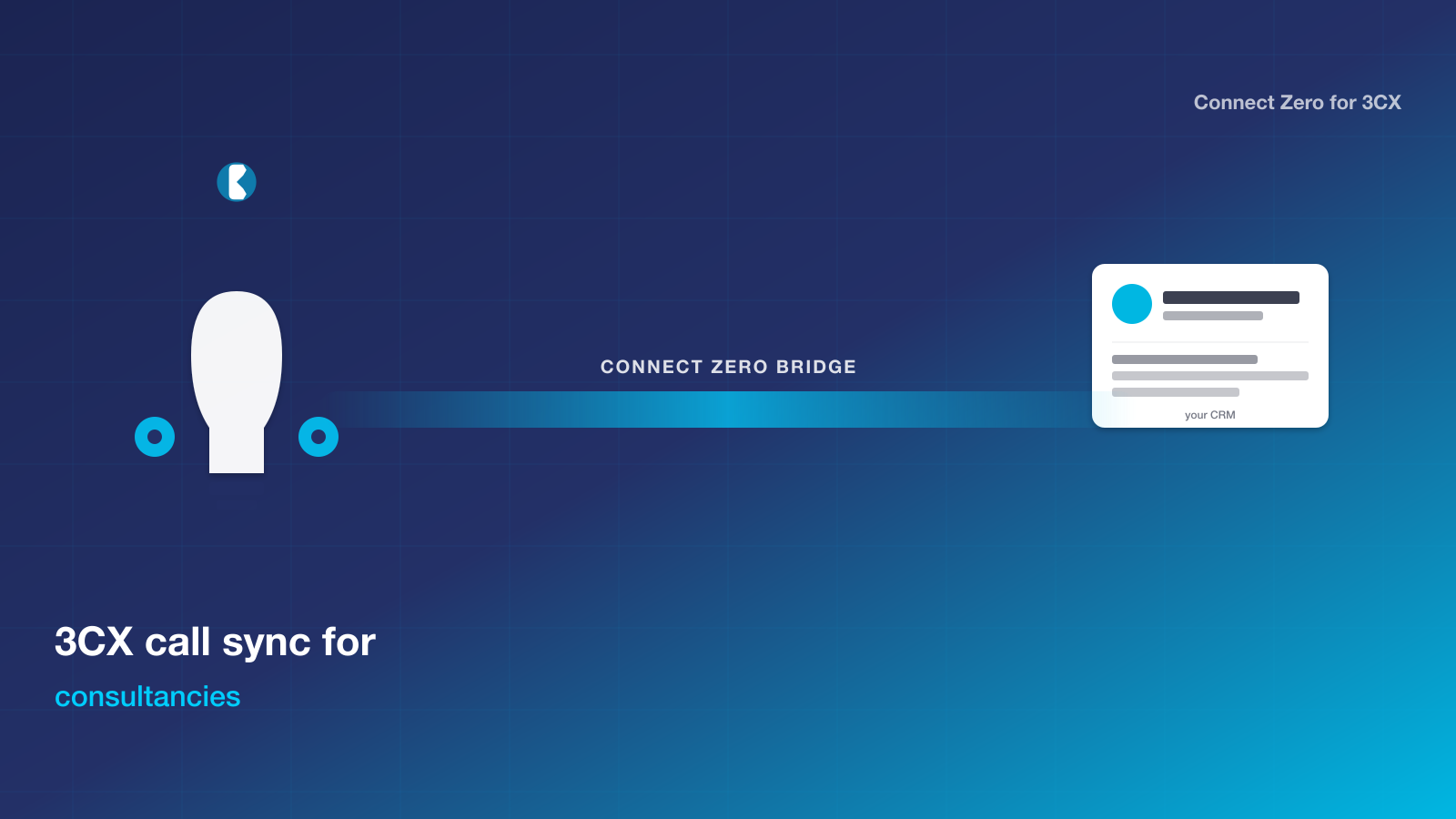Hero illustration for 3CX call sync for consultancy