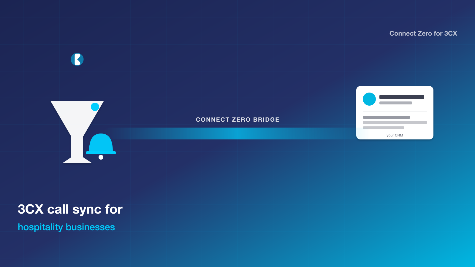 Hero illustration for 3CX call sync for hospitality