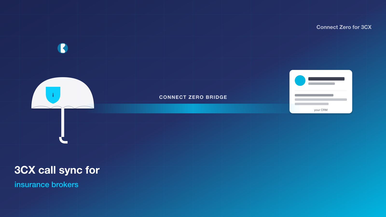 Hero illustration for 3CX call sync for insurance